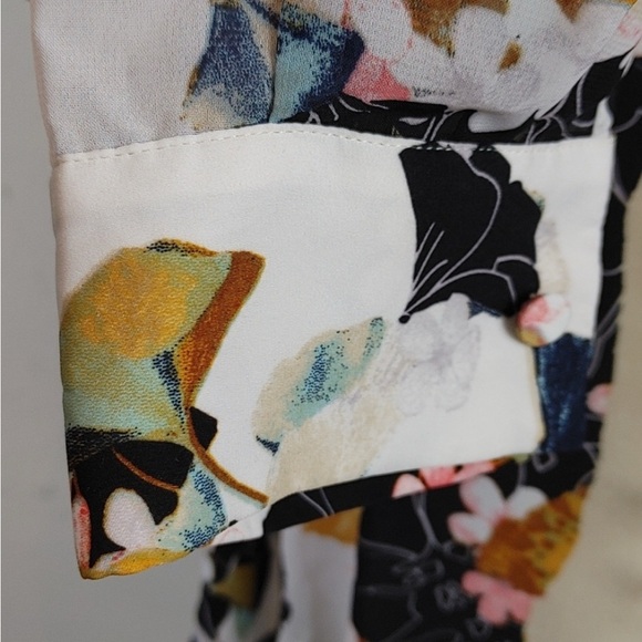 3.1 Philip Lim Target floral button up blouse L - Picture 4 of 7